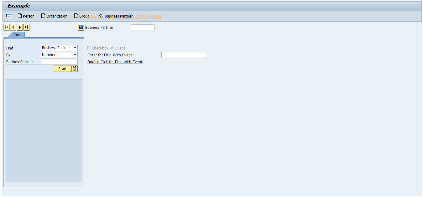 SAP TCode BP_LOCA - Example: Business Partner Locator