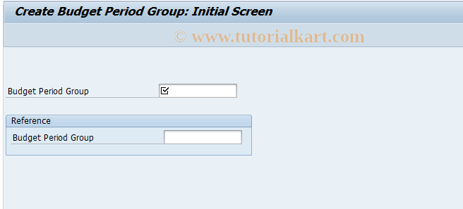 SAP TCode BP_SETS_1 - Create Budget Period Group