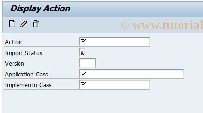 SAP TCode BRFACT03 - BRF: Display Concrete Actions