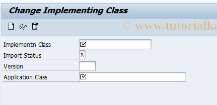 SAP TCode BRFIMC02 - BRF: Change Impl. Class