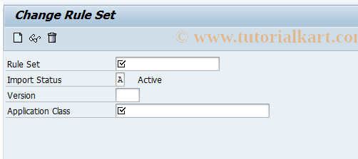 SAP TCode BRFRLS02 - BRF: Change Rule Set