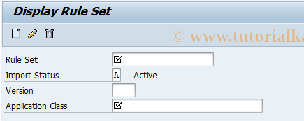 SAP TCode BRFRLS03 - BRF: Display Rule Set