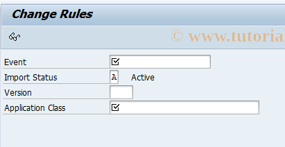 SAP TCode BRFRUL02 - BRF: Change Rule for Event