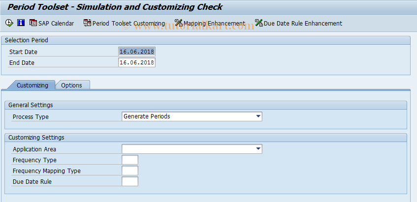SAP TCode BS_PERIOD_TOOLSET01 - BS Period Toolset - Customizing