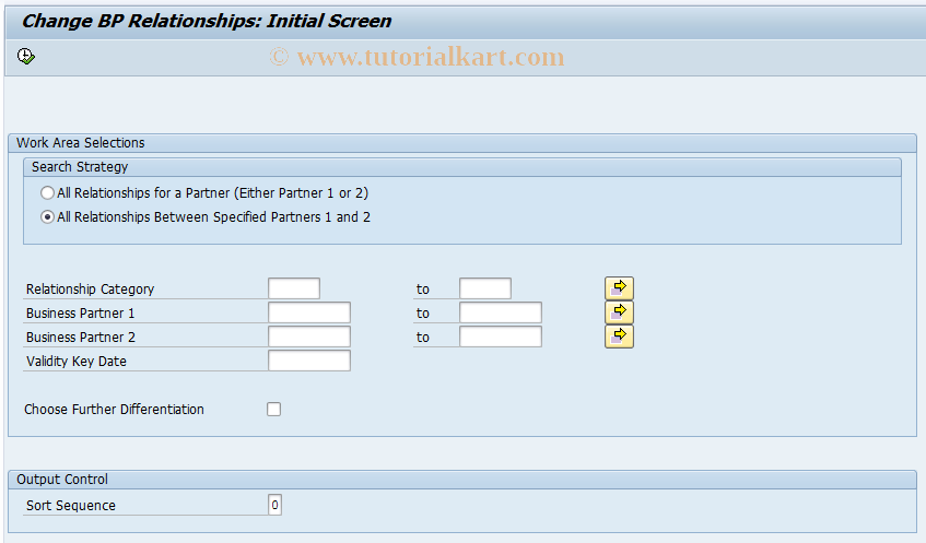 SAP TCode BUB2 - BuPR: Change BP relationship