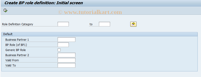 SAP TCode BUB4 - BuPR: Create BP role definition