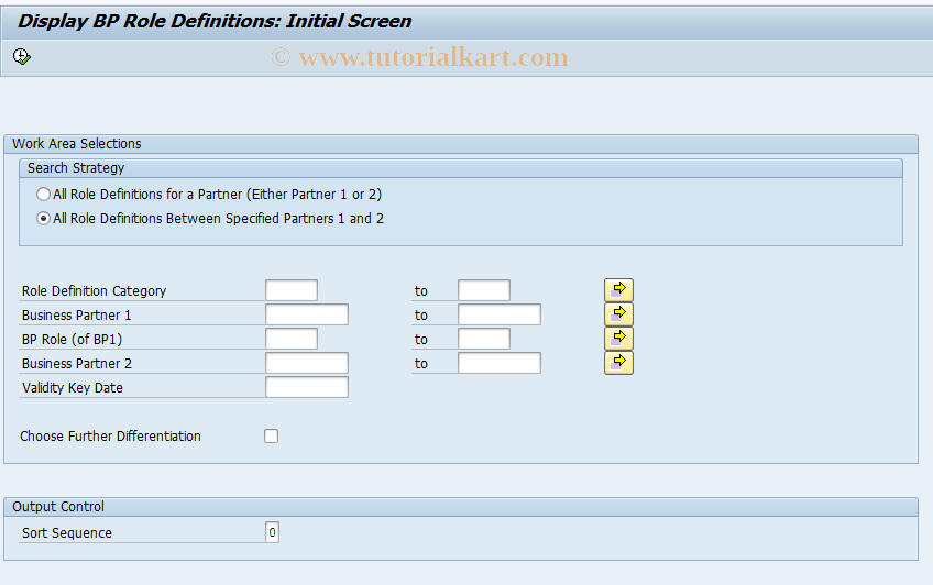 SAP TCode BUB6 - BuPR: Display BP role definition