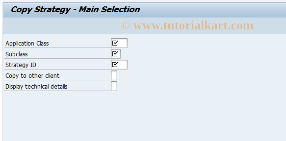 SAP TCode BUBASSTRATENVCOPY - Copy Strategy (With Text): Initial