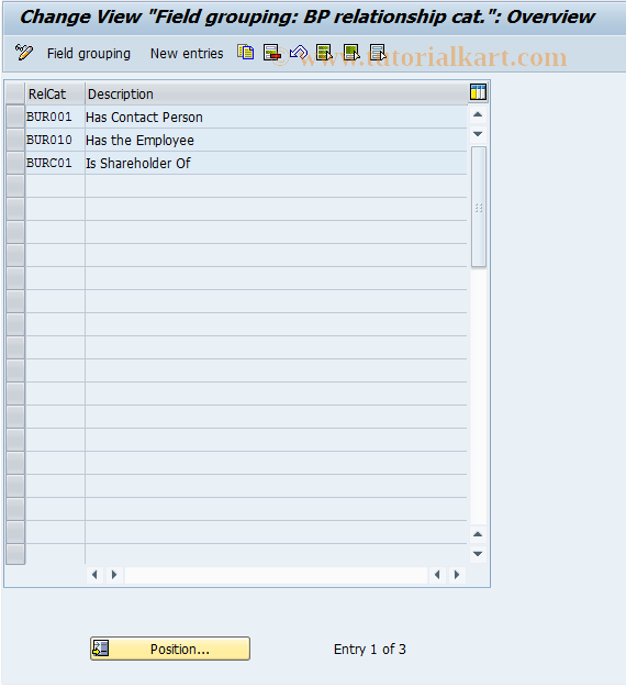 SAP TCode BUBP - BuPR: Field Group ing Using Relative  Category 