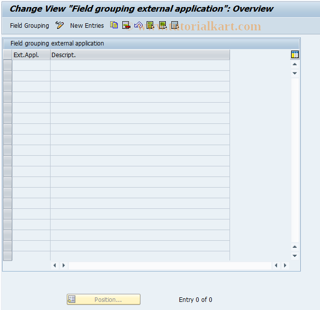 SAP TCode BUCP - BP-Cust: Field.modif.exter.application
