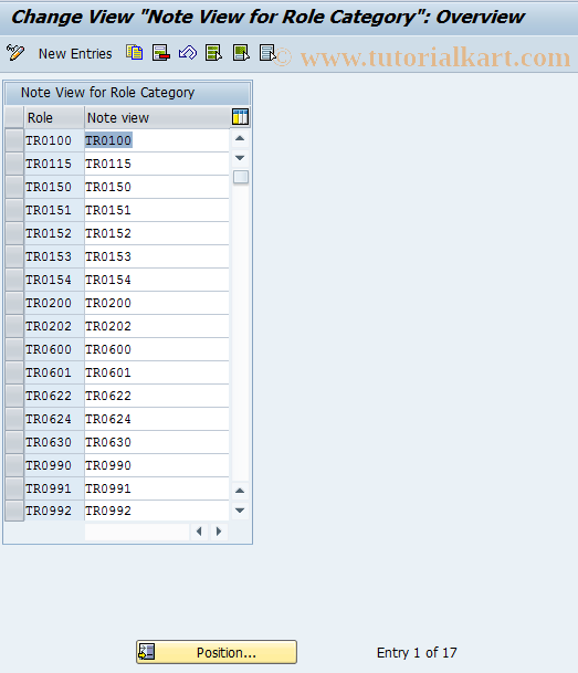 SAP TCode BUCS - BP-Cust: Notes on Roles