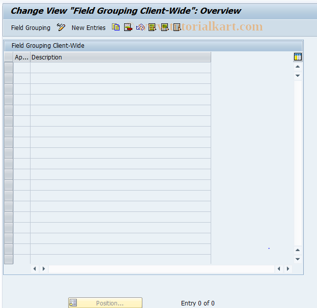 SAP TCode BUCV - BP Customer  Field Grouping Application Object