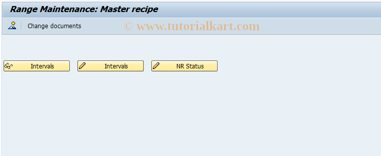 SAP TCode C2N2 - Number ranges master recipe