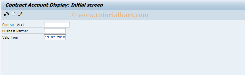 SAP TCode CAA3 - Display Contract Account