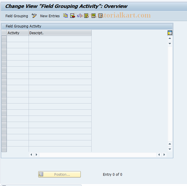SAP TCode CACH - BP Cust: Field Grouping Activity
