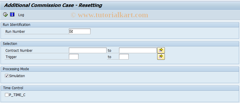 SAP TCode CACSCA2 - Addit.Commission Case - Resetting