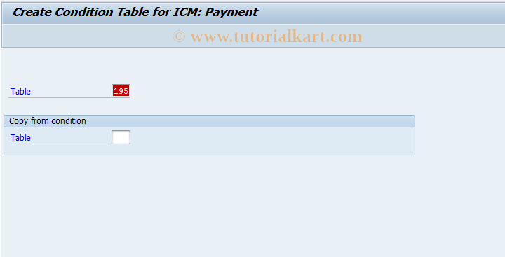 SAP TCode CACSCOND0002 - Condition Table: Create (Price Comn)