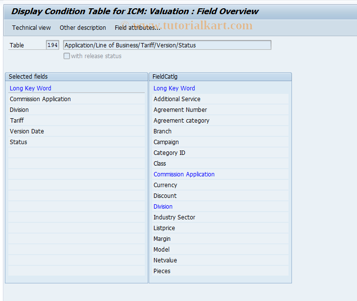 SAP TCode CACSCOND0013 - Condition Table: Change (Valuation)