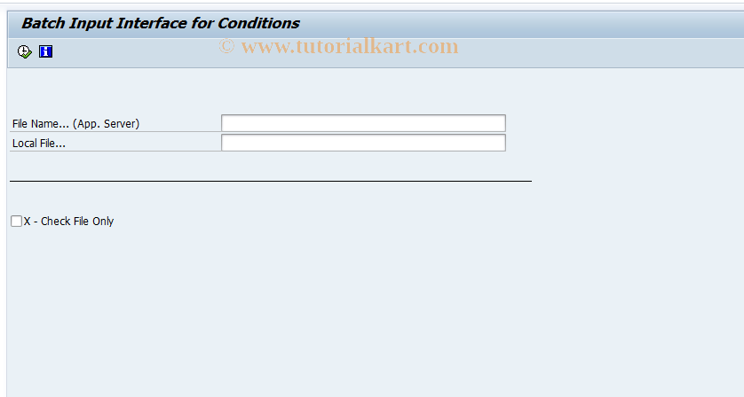 SAP TCode CACSCONDBTCI_MAP - Create Conditions BDC Session