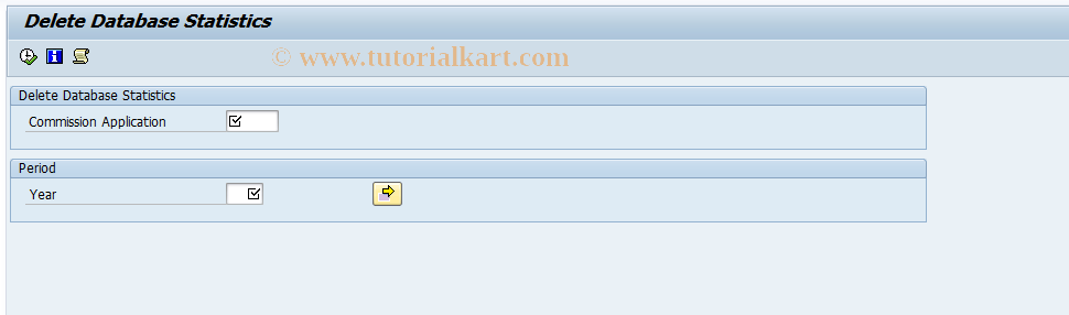 SAP TCode CACSDBS_DEL - Delete Database Statistics