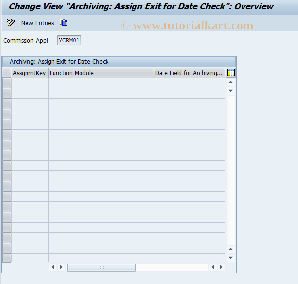 SAP TCode CACS_ARCHCT2 - Archiving: Exit for Date Check