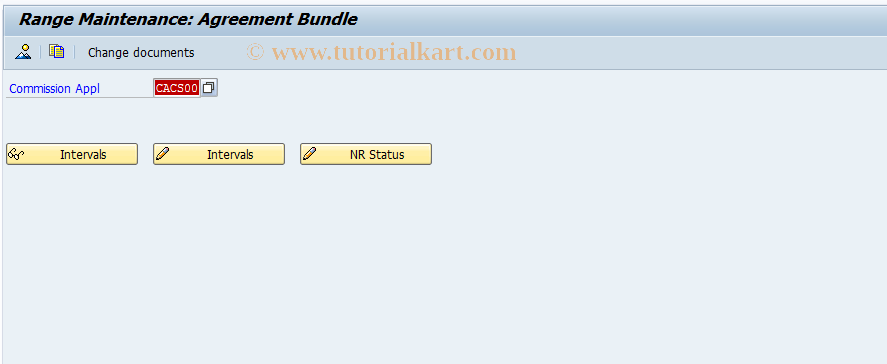 SAP TCode CACS_BUCAGNR - Number Range for Indicator Agreement