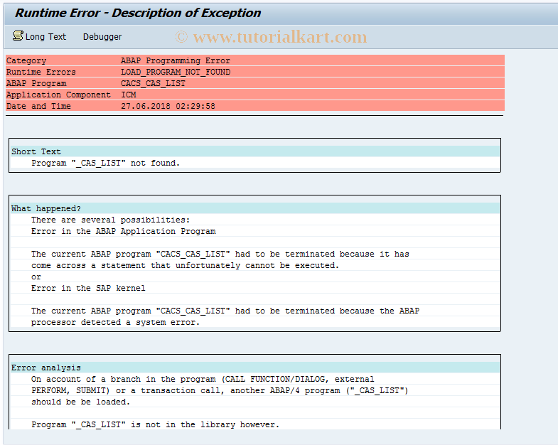 SAP TCode CACS_CAS_LIST - Commission Case Display