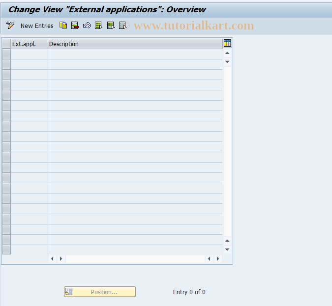 SAP TCode CACS_CSB0017 - CSB Control: External Applications