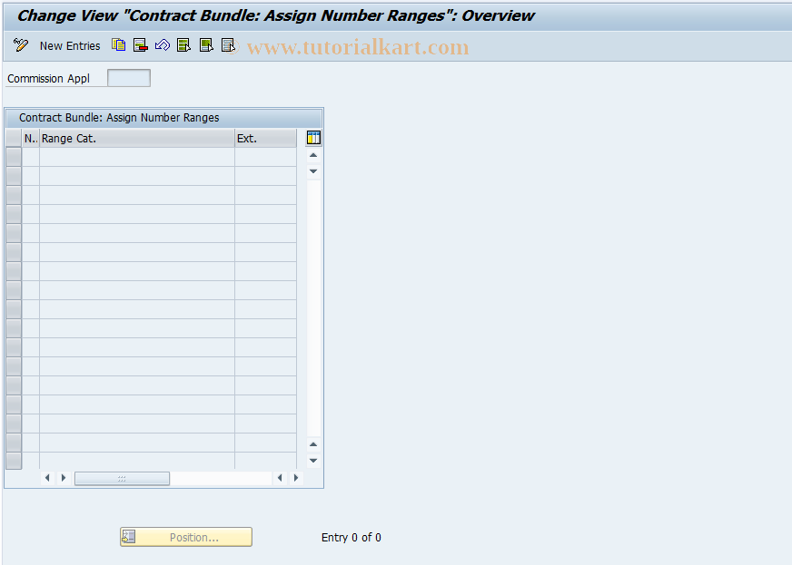 SAP TCode CACS_CSBNRRBL - CSB-CUST: Assign Number Ranges