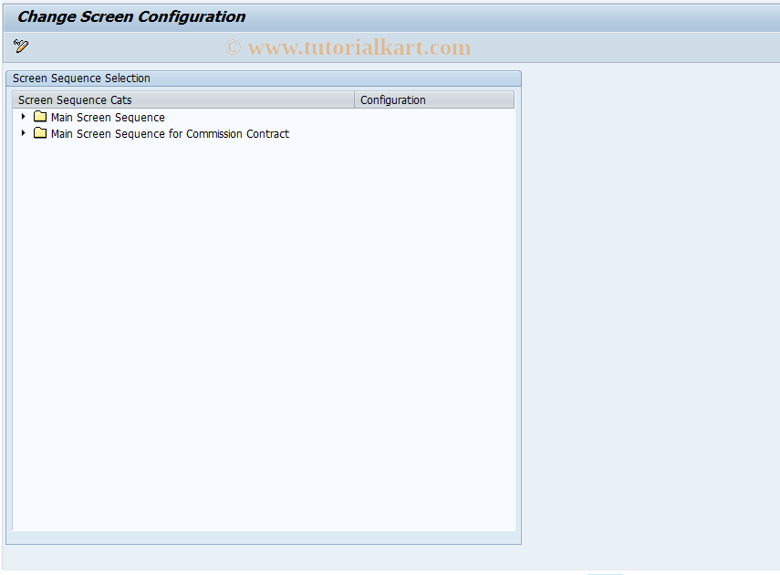 SAP TCode CACS_CSC0104 - CSC Customer : Screen Configuration