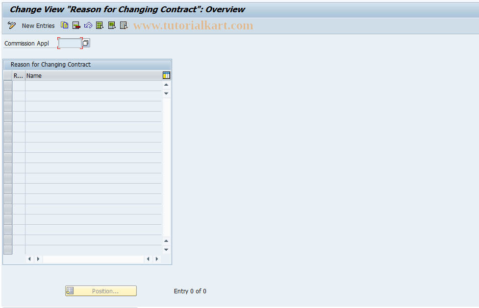 SAP TCode CACS_CSCCHGRS - CSC-Cust: Field Grouping Cont Type