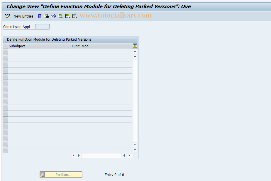 SAP TCode CACS_CSCDELPV - CSC-Cust:FM to delete parked version