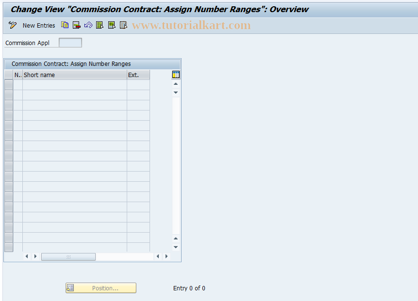 SAP TCode CACS_CSCNRRCT - CSC Customer : Assign Number Ranges