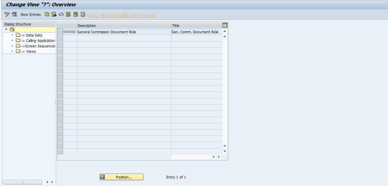 SAP TCode CACS_CSD0013 - CSD Control: Role Categories