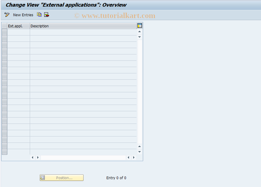 SAP TCode CACS_CSD0017 - CSD Control: External Applications