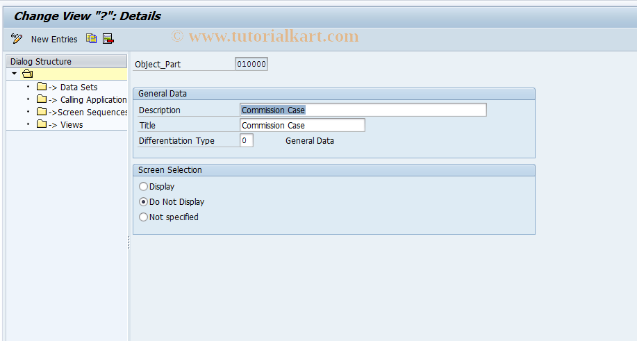 SAP TCode CACS_CSI0013 - CSI Control: Role Categories