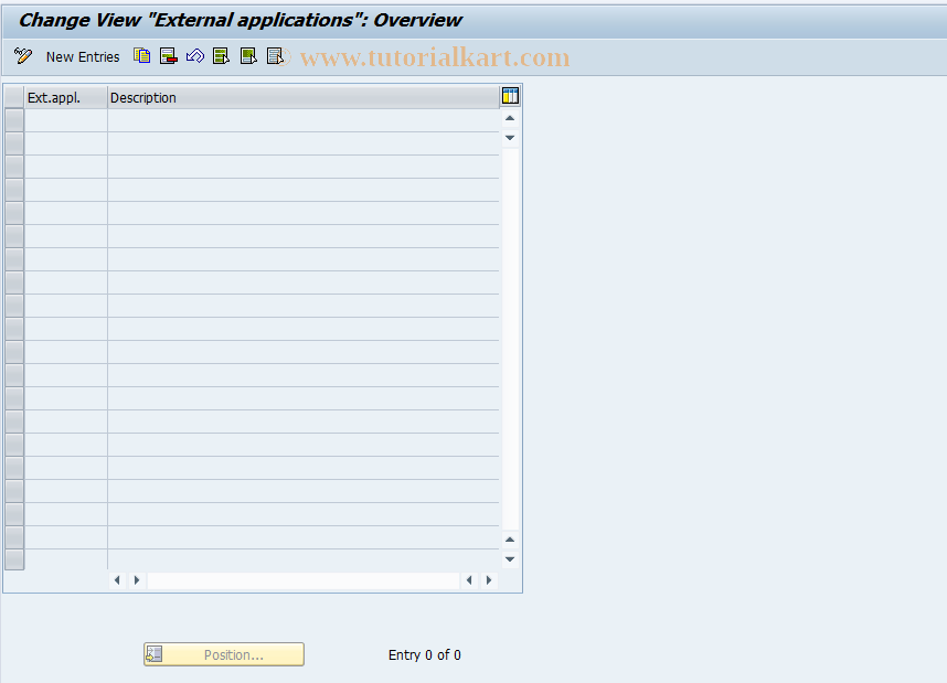 SAP TCode CACS_CSI0017 - CSI Control: External Applications