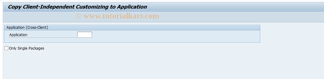 SAP TCode CACS_CUSTCOPY_APPL - Copy General Customizing