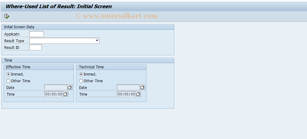 SAP TCode CACS_DET_WUL_RESULT - Determ.: Where-Used List (Result)