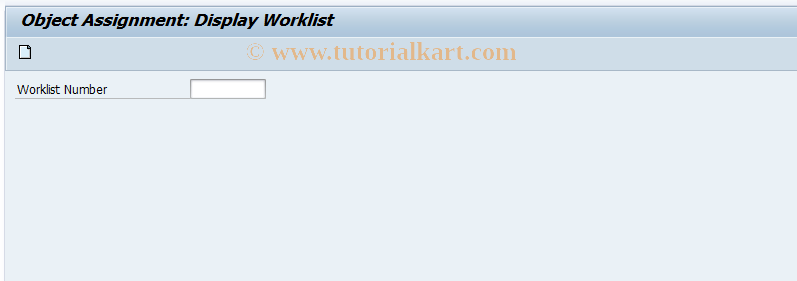 SAP TCode CACS_OA13 - FOA: Display Worklist