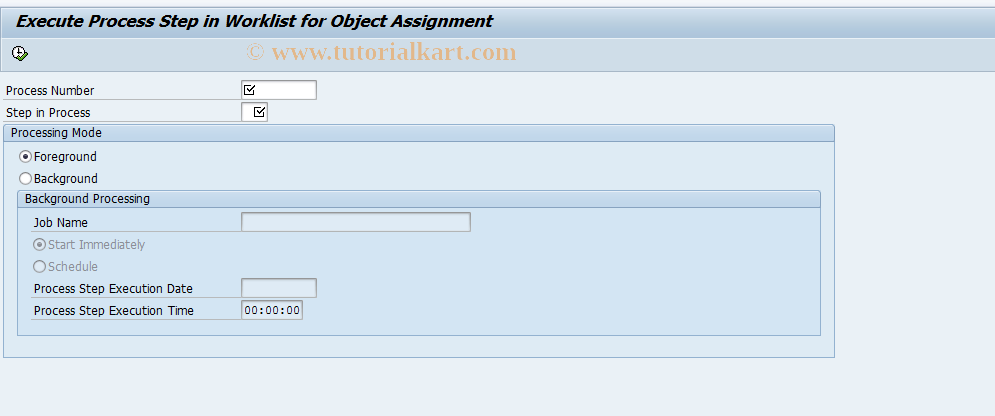 SAP TCode CACS_OA30 - FOA: Schedule Procurement Step Processing