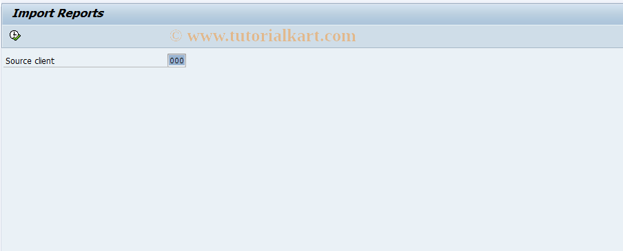 SAP TCode CACS_Q - Import Reports from Client 000