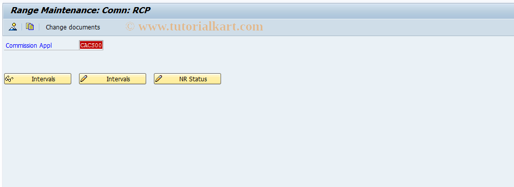 SAP TCode CACS_RCPNO - Number Range for Partnerships