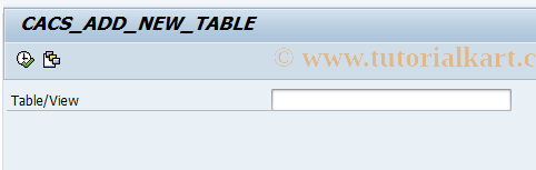 SAP TCode CACS_REPTYPE - CACS: Table/View -> Drilldown