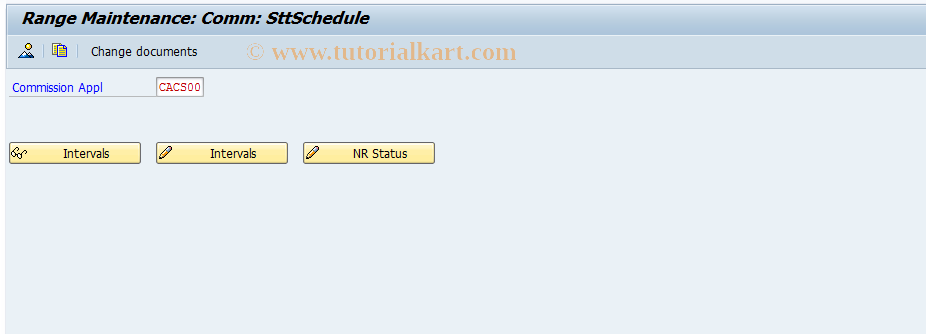 SAP TCode CACS_SESINT - Number Ranges for SttSchedule