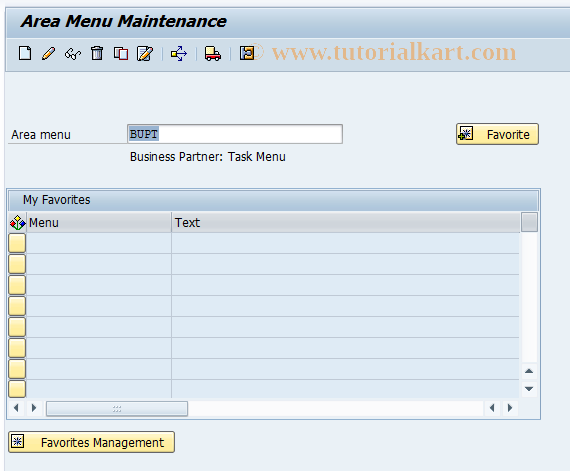 SAP TCode CACS_SE_43_BP - CACS Area Menu (Business Partner)