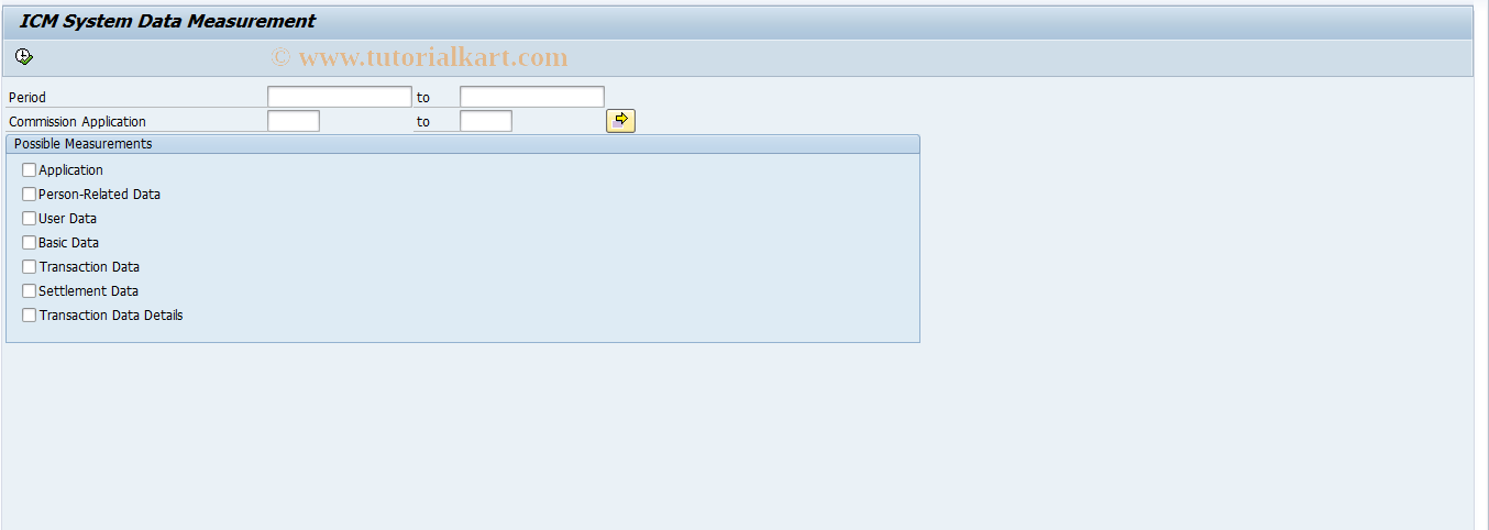 SAP TCode CACS_USAGE_BATCH - ICM System Data Measurement (Batch)