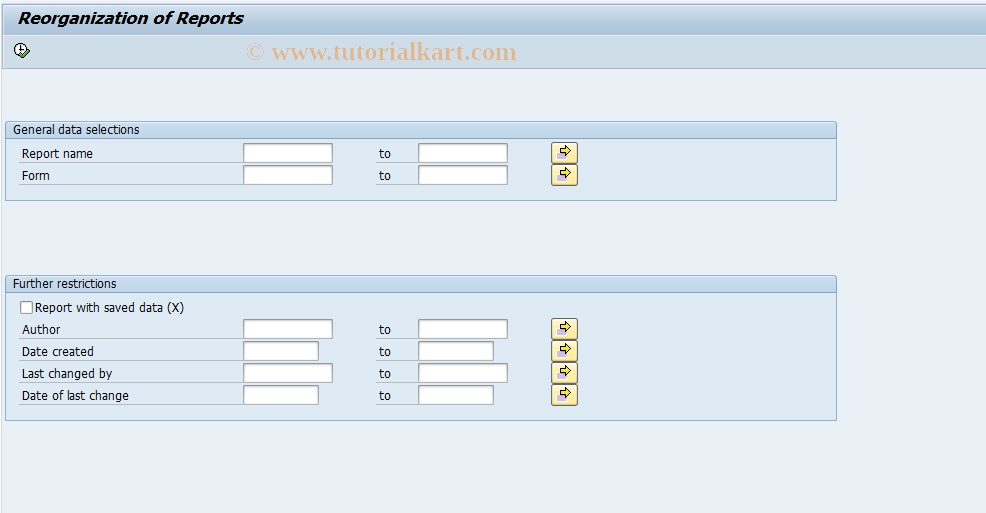 SAP TCode CACS_X - Reorganize Drilldown Reports