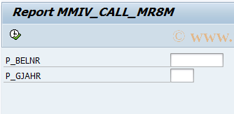 SAP TCode CANINVDOC - Call transaction MR8M from Portal