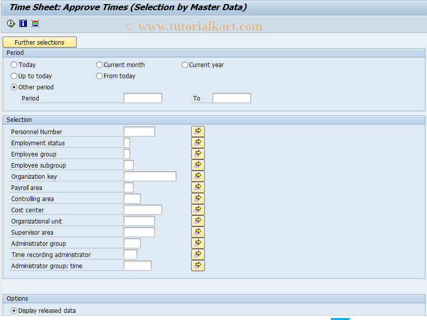 SAP TCode CAPS - Approve Times: Master Data